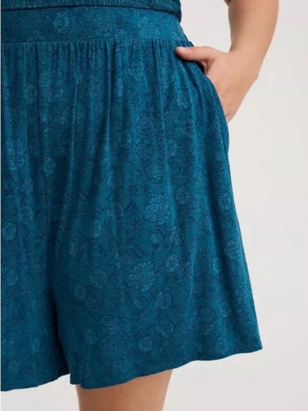 Torrid Teal Square-Neck Smocked Romper - Size 2X - EUC! - Picture 4 of 10